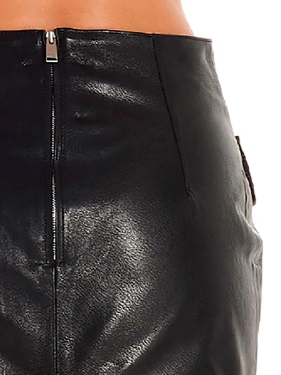 Shop Heron Preston Women's Black Leather Skirt