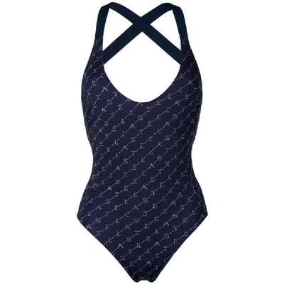 Shop Stella Mccartney Women's Blue Polyamide One-piece Suit