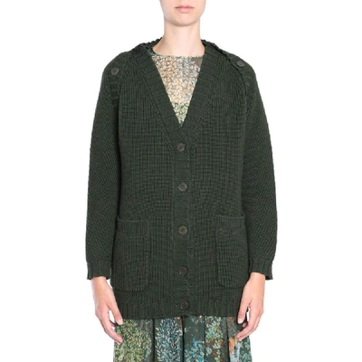 Shop Alberta Ferretti Women's Green Wool Cardigan