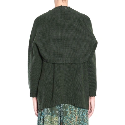 Shop Alberta Ferretti Women's Green Wool Cardigan