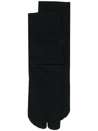 Shop Maison Margiela Women's Black Cotton Socks