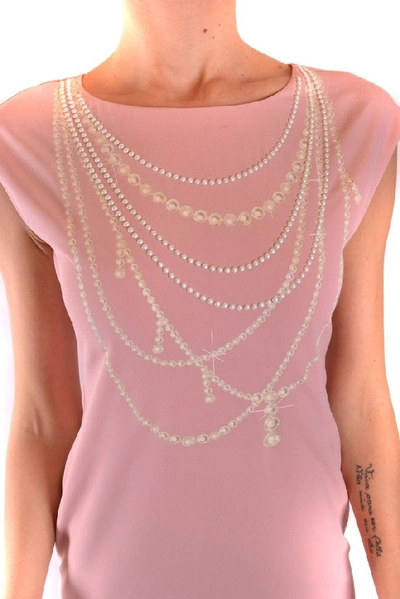 Shop Moschino Women's Pink Polyester Dress
