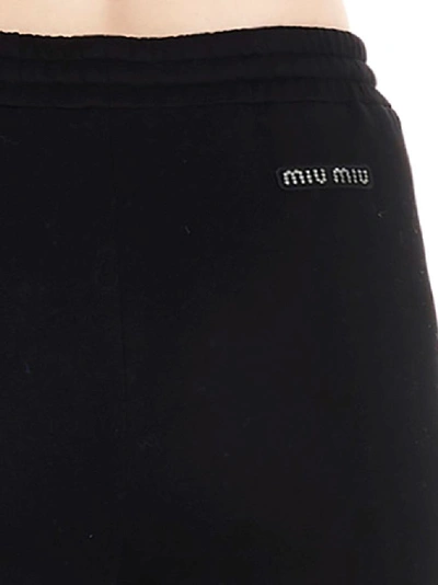 Shop Miu Miu Women's Black Cotton Joggers