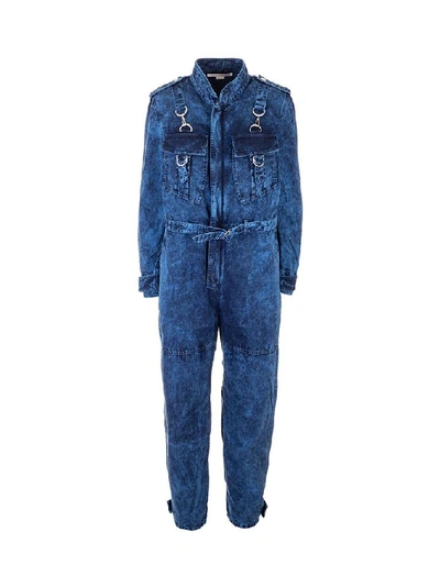 Shop Stella Mccartney Women's Blue Cotton Jumpsuit