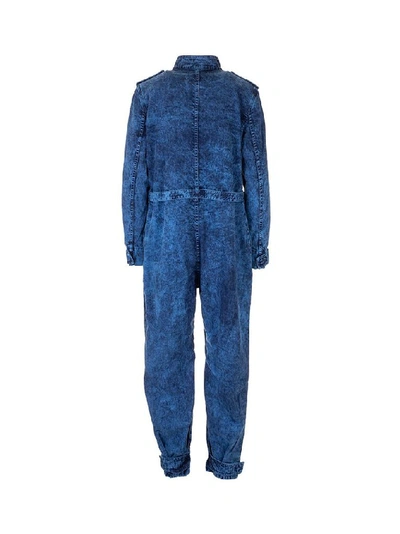 Shop Stella Mccartney Women's Blue Cotton Jumpsuit