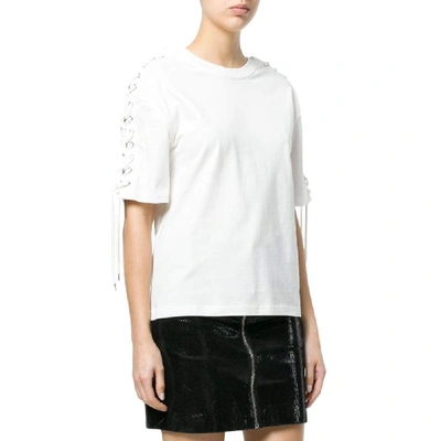 Shop Mcq By Alexander Mcqueen Women's White Cotton T-shirt