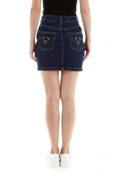Shop Moschino Women's Blue Cotton Skirt