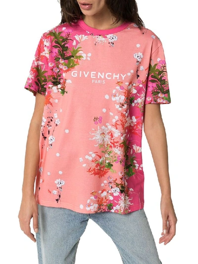 Shop Givenchy Women's Pink Cotton T-shirt