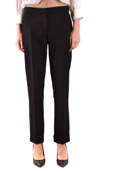 Shop Burberry Women's Black Wool Pants