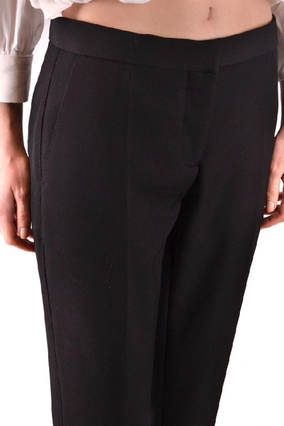 Shop Burberry Women's Black Wool Pants