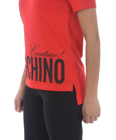 Shop Moschino Women's Red Cotton T-shirt