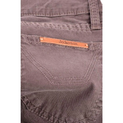 Shop Jeckerson Women's Brown Cotton Jeans