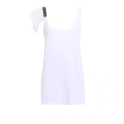Shop N°21 Women's White Cotton Tank Top