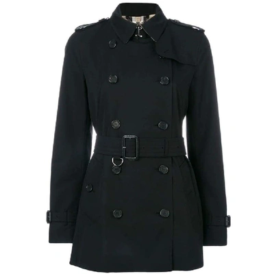 Shop Burberry Women's Black Cotton Trench Coat