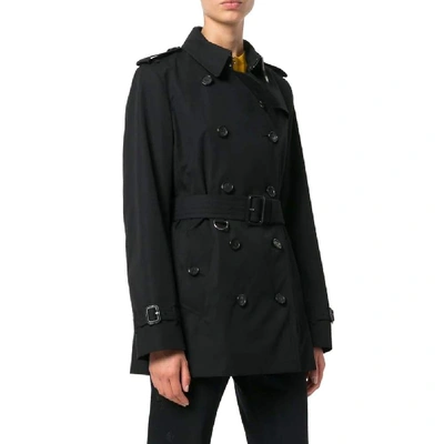 Shop Burberry Women's Black Cotton Trench Coat