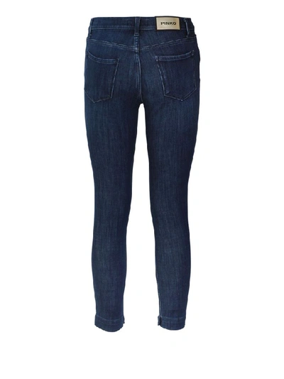 Shop Pinko Women's Blue Cotton Jeans