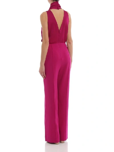 Shop Diane Von Furstenberg Women's Fuchsia Acetate Jumpsuit