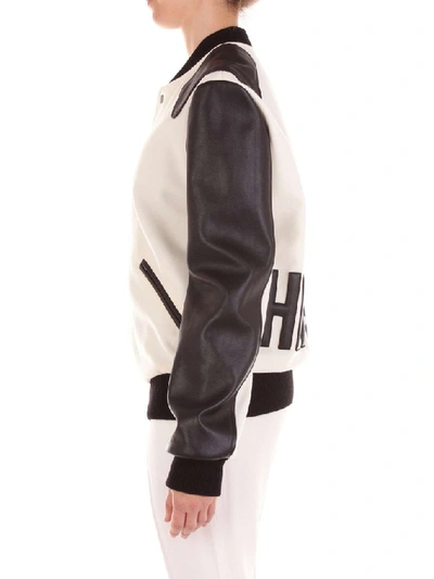 Shop Saint Laurent Women's White Polyester Outerwear Jacket