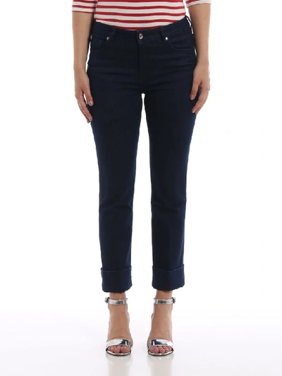 Shop Fay Women's Blue Cotton Jeans