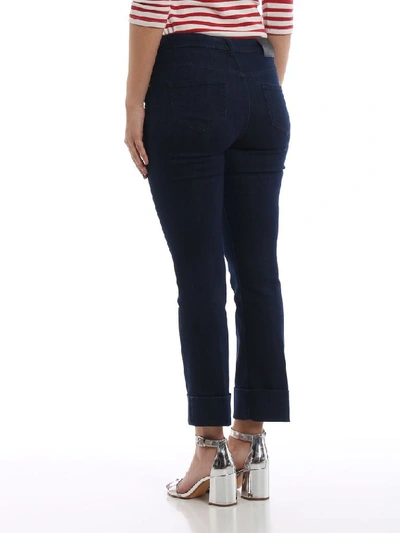 Shop Fay Women's Blue Cotton Jeans