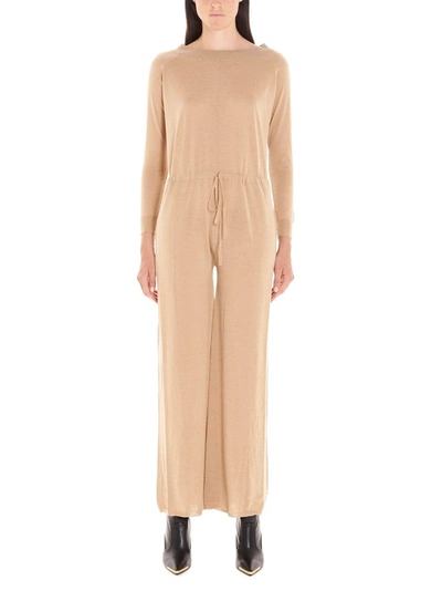 Shop Stella Mccartney Women's Beige Wool Jumpsuit