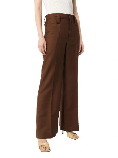 Shop Prada Women's Brown Wool Pants