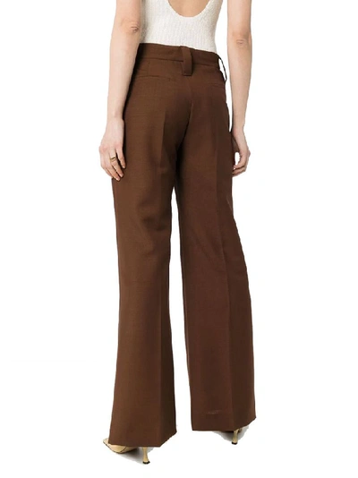 Shop Prada Women's Brown Wool Pants