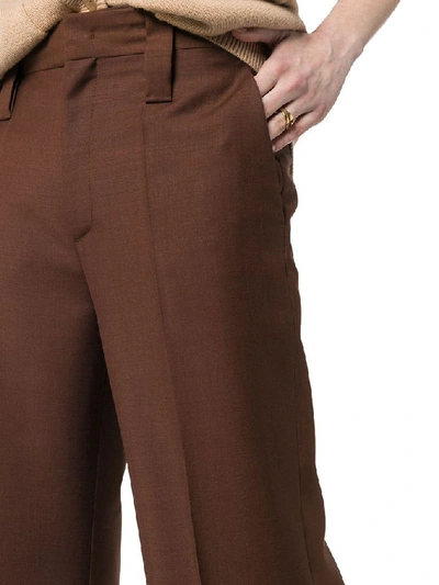 Shop Prada Women's Brown Wool Pants