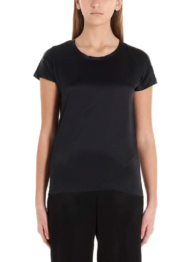 Shop Pinko Women's Black Silk T-shirt