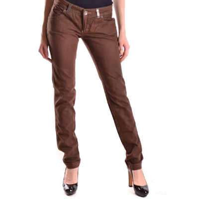 Shop Pinko Women's Brown Cotton Jeans