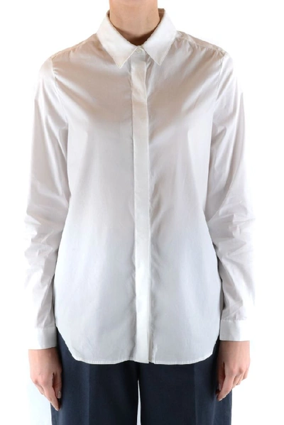 Shop Burberry Women's White Cotton Shirt