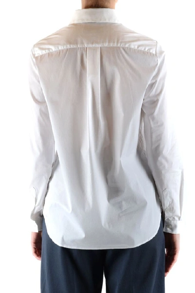 Shop Burberry Women's White Cotton Shirt