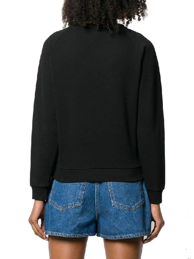 Shop Maison Kitsuné Women's Black Cotton Sweatshirt