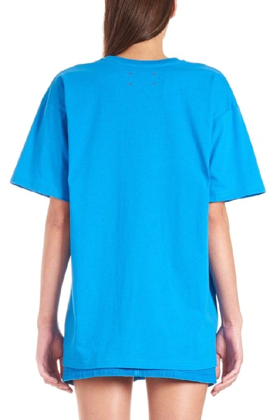 Shop Alberta Ferretti Women's Light Blue Cotton T-shirt