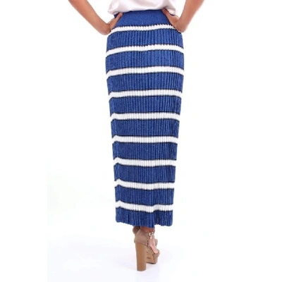 Shop Altea Women's Blue Viscose Skirt
