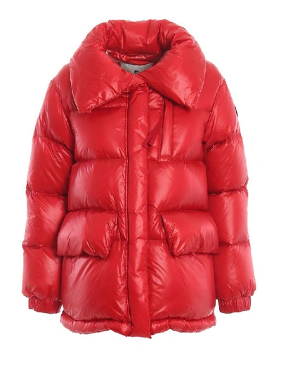 Shop Woolrich Women's Red Polyamide Down Jacket