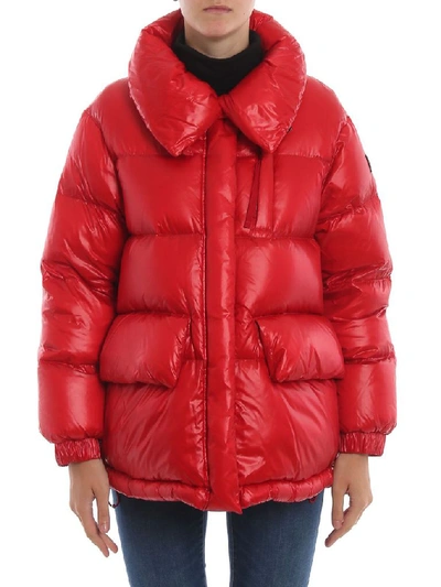 Shop Woolrich Women's Red Polyamide Down Jacket