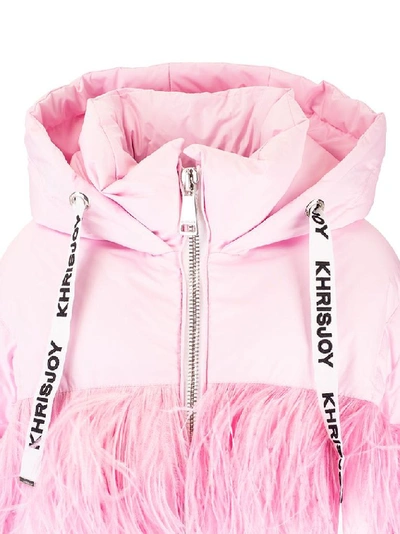 Shop Khrisjoy Women's Pink Polyester Down Jacket