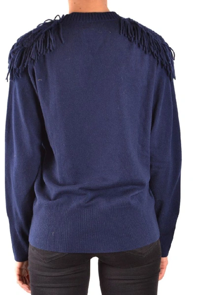 Shop Burberry Women's Blue Wool Sweater