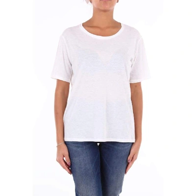 Shop Apuntob Women's White Cotton T-shirt