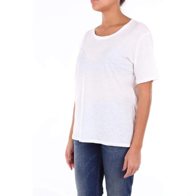 Shop Apuntob Women's White Cotton T-shirt