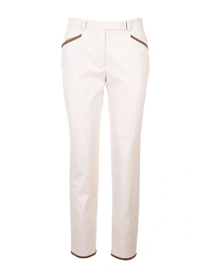 Shop Loro Piana Women's White Cotton Pants