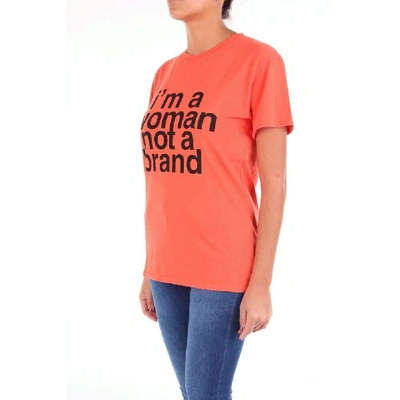 Shop Erika Cavallini Women's Orange Cotton T-shirt