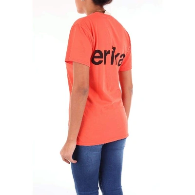 Shop Erika Cavallini Women's Orange Cotton T-shirt