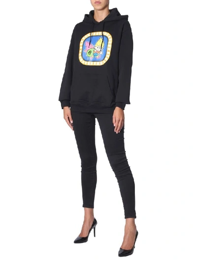 Shop Moschino Women's Black Cotton Sweatshirt