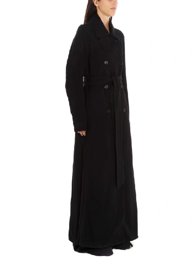 Shop Ann Demeulemeester Women's Black Wool Coat