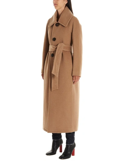 Shop Dsquared2 Women's Beige Wool Trench Coat