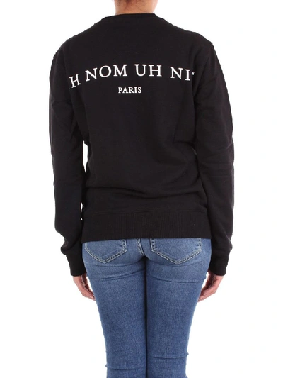 Shop Ih Nom Uh Nit Women's Black Cotton Sweatshirt