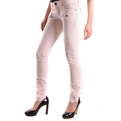 Shop Pinko Women's Beige Cotton Jeans