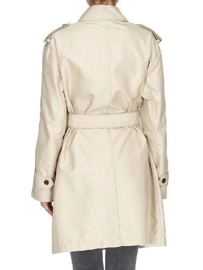 Shop Fay Women's Beige Polyester Trench Coat